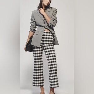 The Margot Kick-Flare Crop Pants by Maeve: Gingham Edition size xxs
